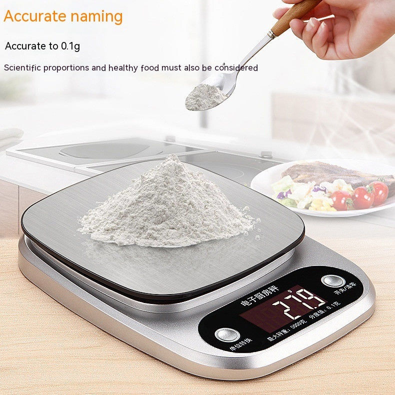 Balance de cuisine électronique ménagère en acier inoxydable