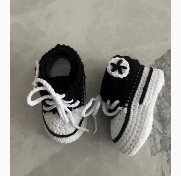 Hand-knitted Baby Infant Soft-soled Bootees