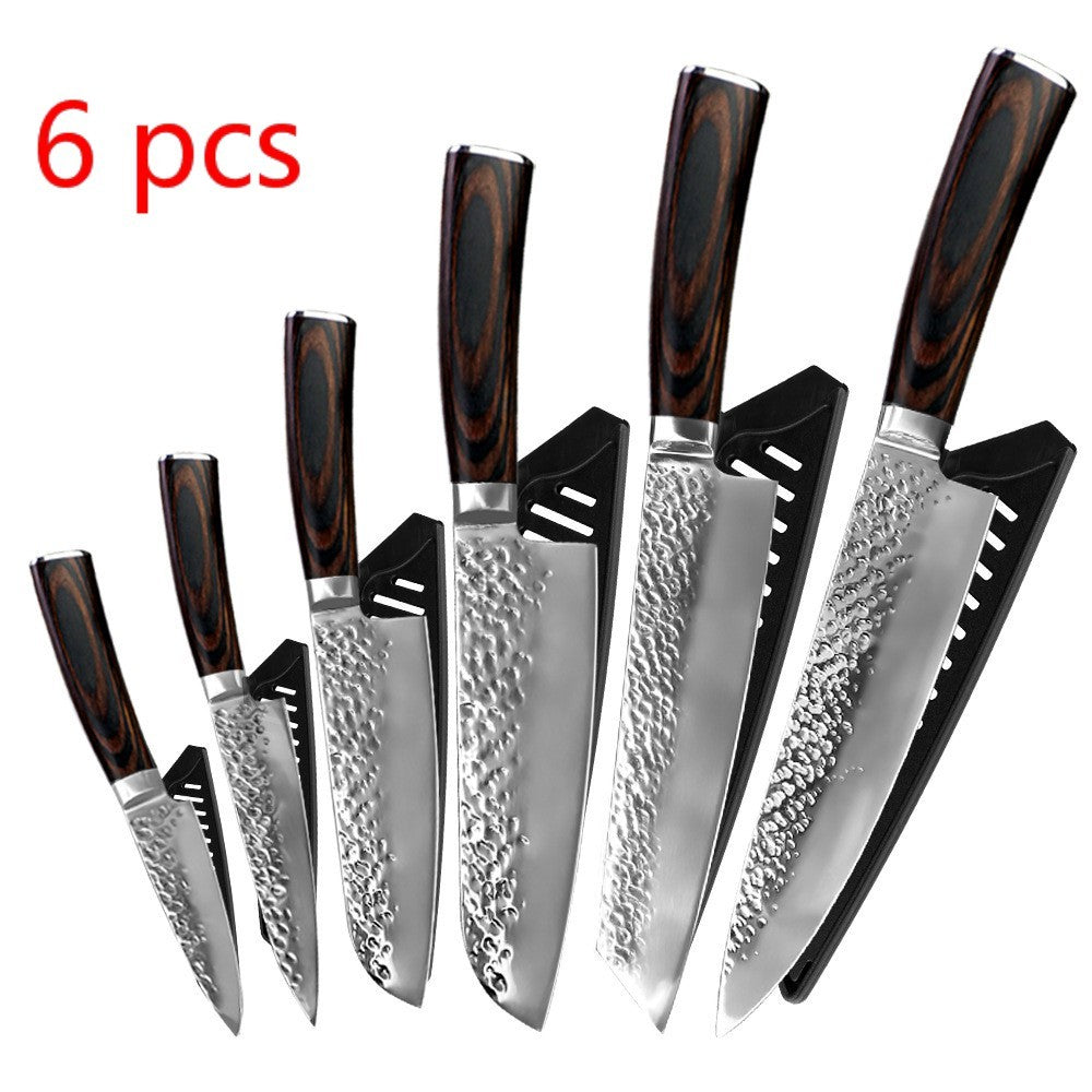 Couteaux de cuisine en acier inoxydable avec set de 6 pièces, lot en vrac