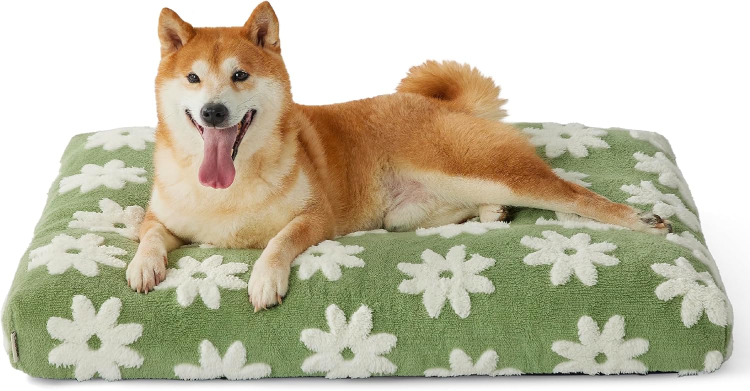 Dog Beds Large Sized Dog Thick Shredded Chopped Foam Pet Bed Dog Bed Indoor With Removable Cover Cute Modern Fuzzy Plush Anti Slip Bottom