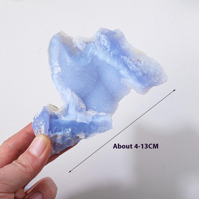 Natural Crystal Blue Agate Rough Stone