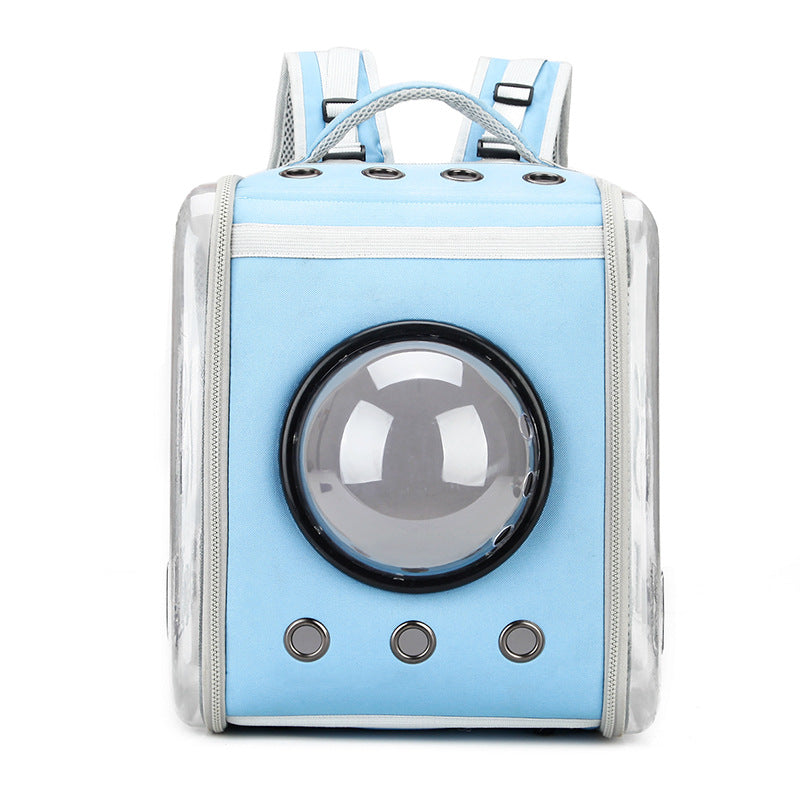 Nouveau sac de transport transparent pour chat en forme de capsule spatiale Sac de transport pliable en EVA pour animaux de compagnie