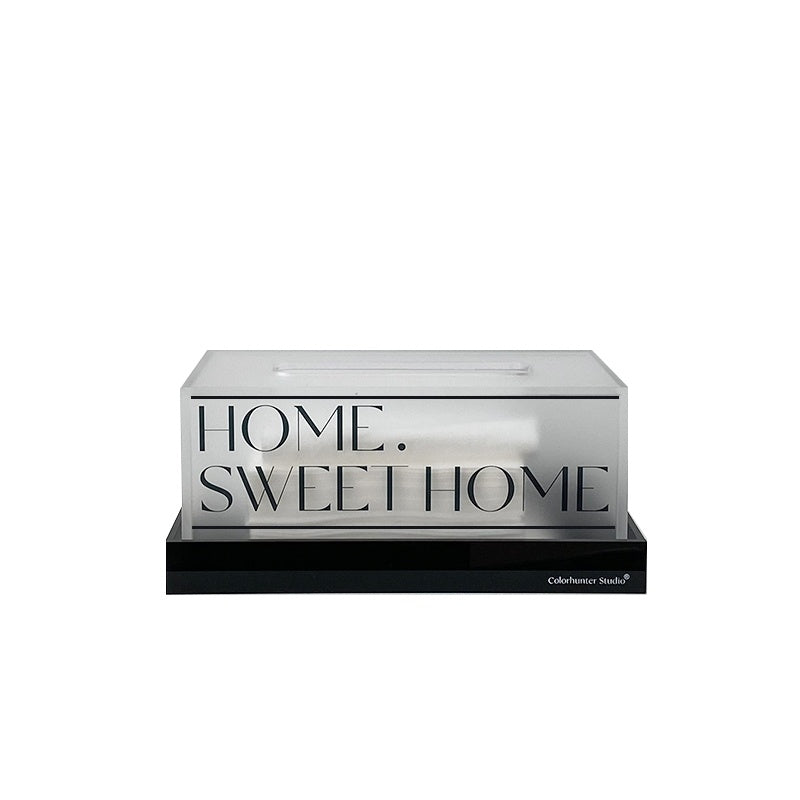 Simple Acrylic Tissue Box With High-end Light Luxury Decorations