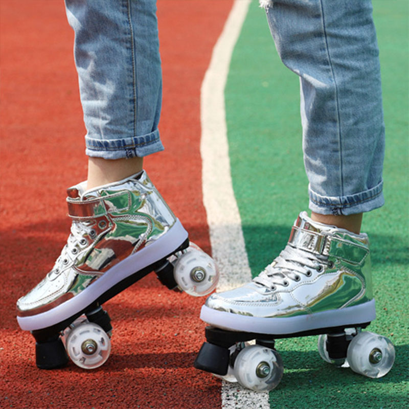 Patinage à roulettes à deux rangées pour hommes et femmes
