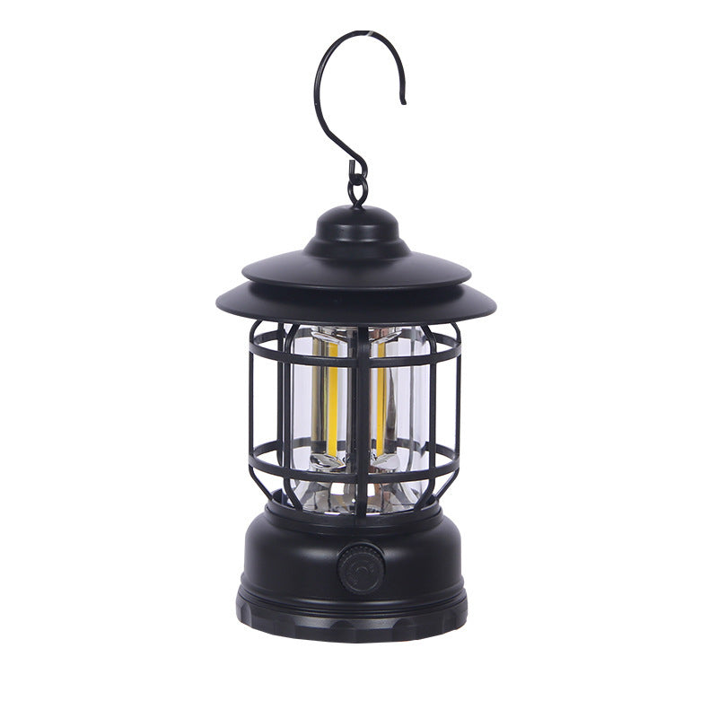 Outdoor Lamp Retro Revolving Lantern Camping Tent Lamp Camping Lamp Rechargeable Portable Lamp Atmosphere Lamp
