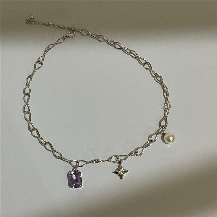 Various Pearl Amethyst Star Girls Necklaces