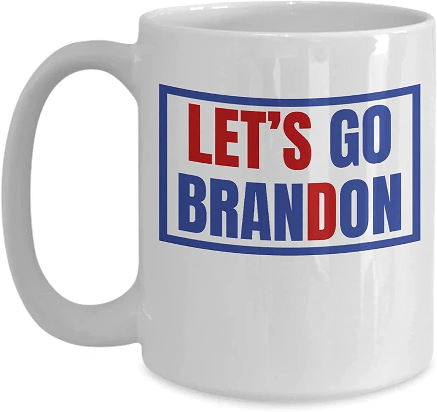 Let's Go Brandon Tasse à café en céramique Tasse à thé et à eau Anglais