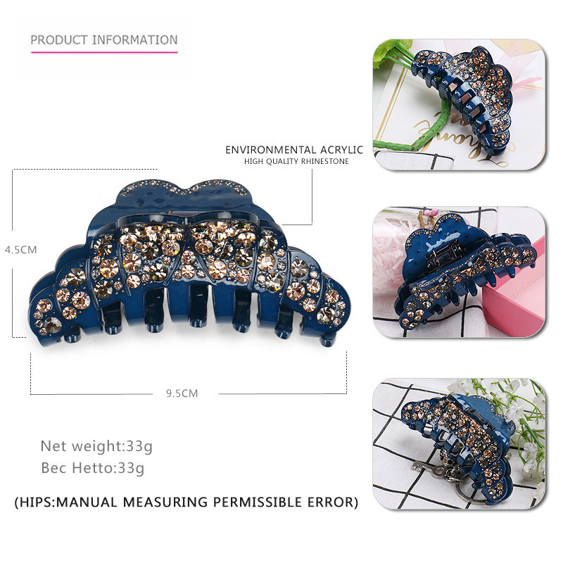 Accessoires pour cheveux en acétate à strass pour femme