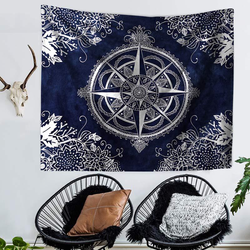 Original Mandala Compass Clock Pattern Family Print