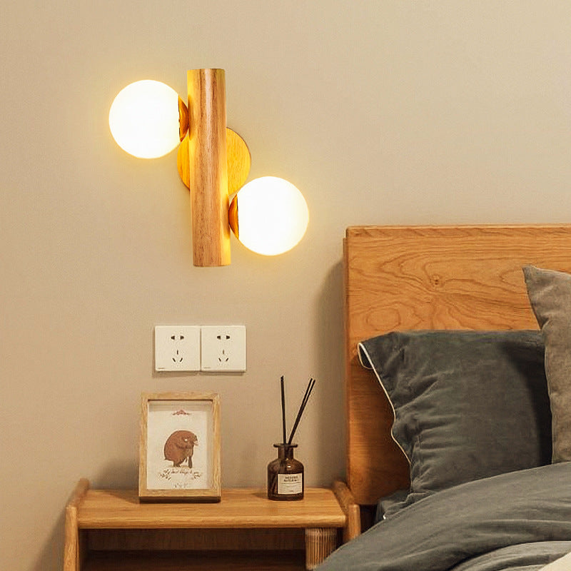 Applique murale en bois massif, lampe de fond de télévision pour salon