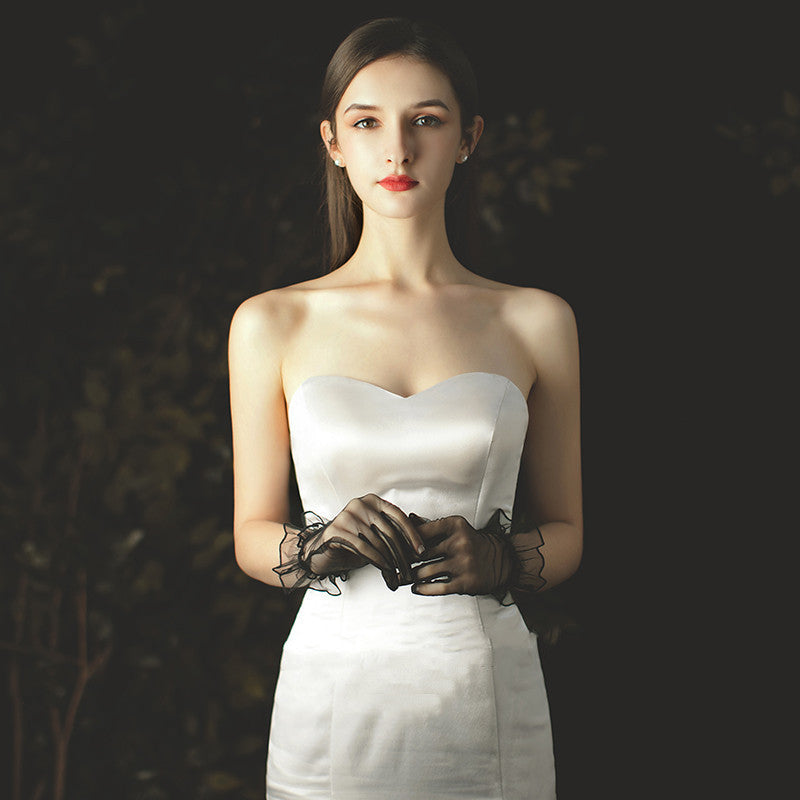 Robe de mariée de soirée Gants Volants