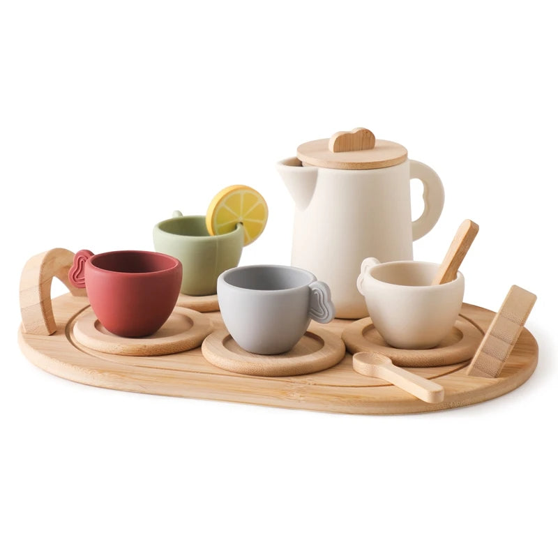 Jouet Maison de Thé en Bois pour Jeu d'Imitation