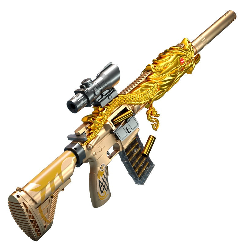 Manual Shell Throwing Soft Bullet Gun Five-claw Golden Dragon Magazine Feeding Toy