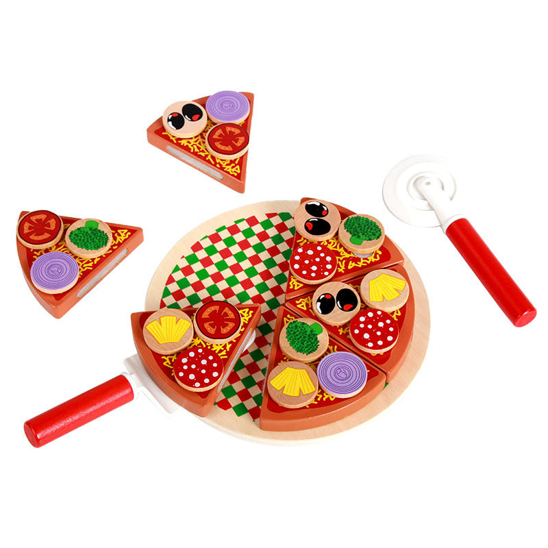 Wooden Simulation Play House Mushroom Pizza Toy