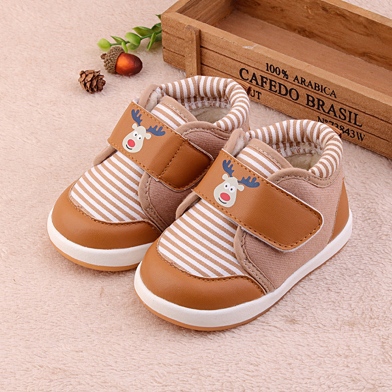 Warm soft-soled non-slip toddler shoes