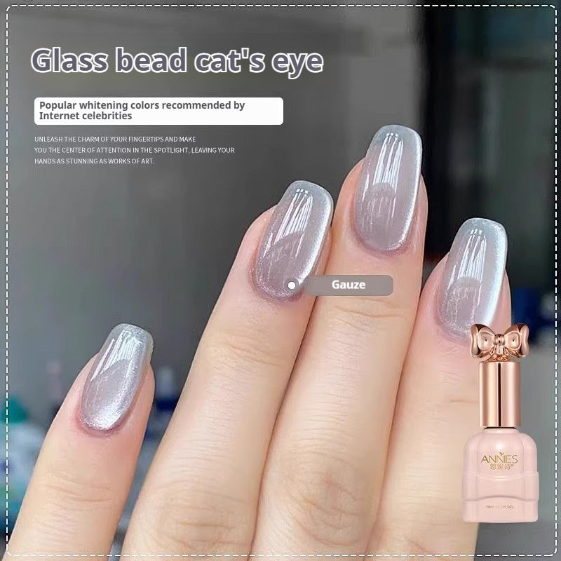 Micro Glass Bead Cat's Eye Gel Nail Polish Icy Cat Eye Gel Polish Nail Art