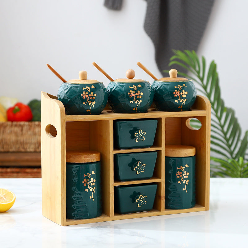 Boîte de Rangement d'Assaisonnement de Cuisine Ménagère pour Sel Sucre Épices
