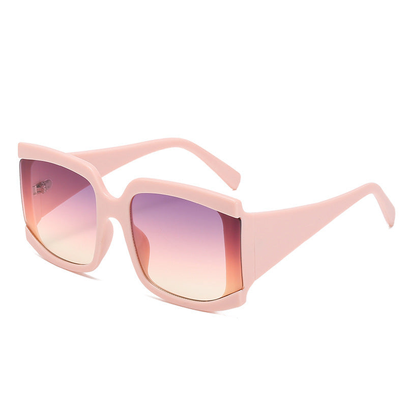 Lunettes de soleil carrées à grande monture, tendance mode