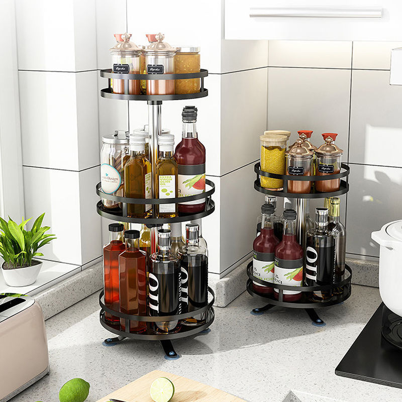 Kitchen Rotating Seasoning Without Perforation Seasoning Rack