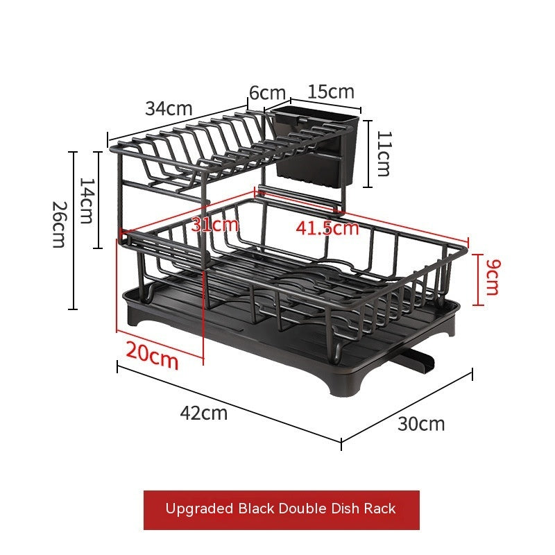 Égouttoir à vaisselle et support de rangement pour évier de cuisine