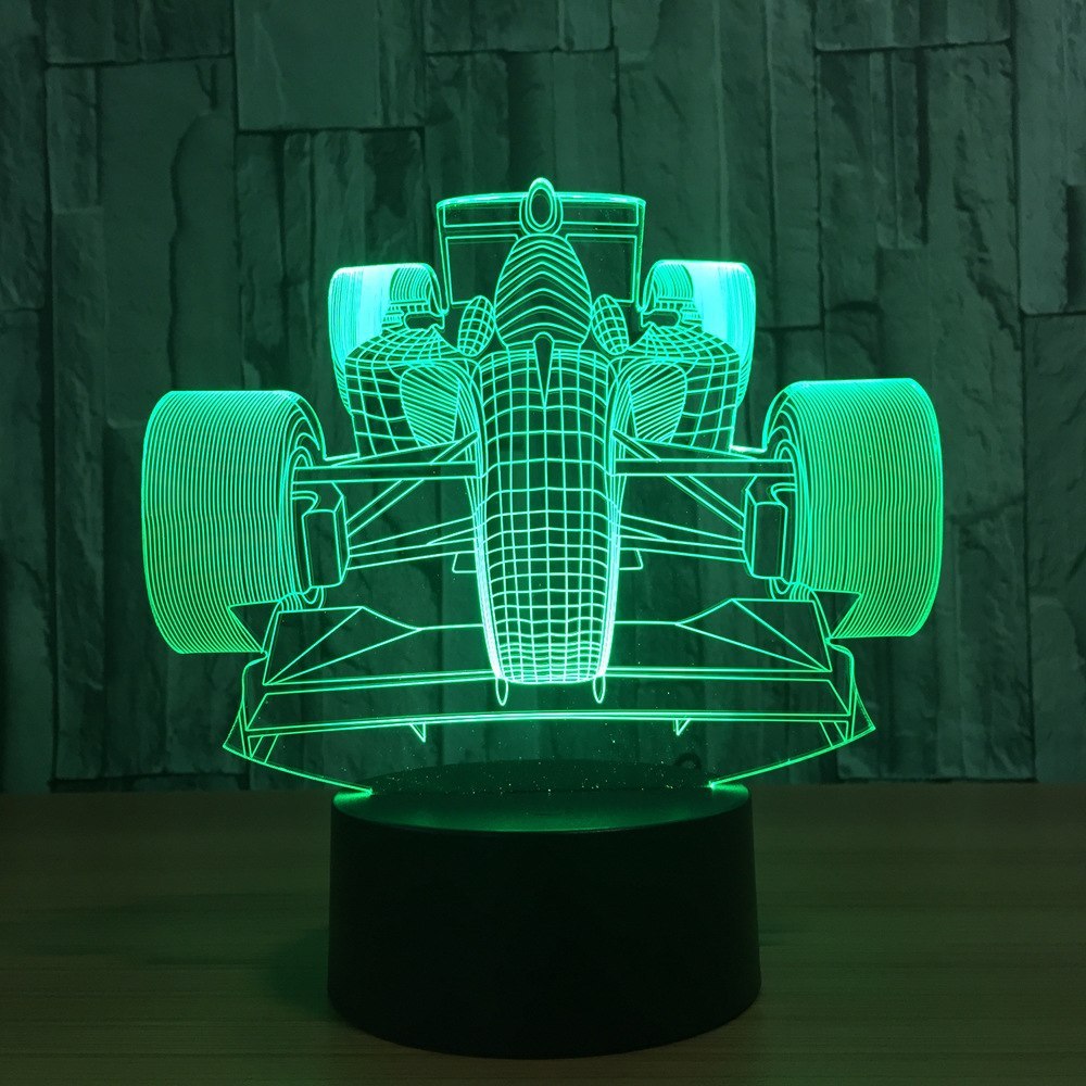 3D light creative colorful touch charging LED visual light gift atmosphere table lamp racing