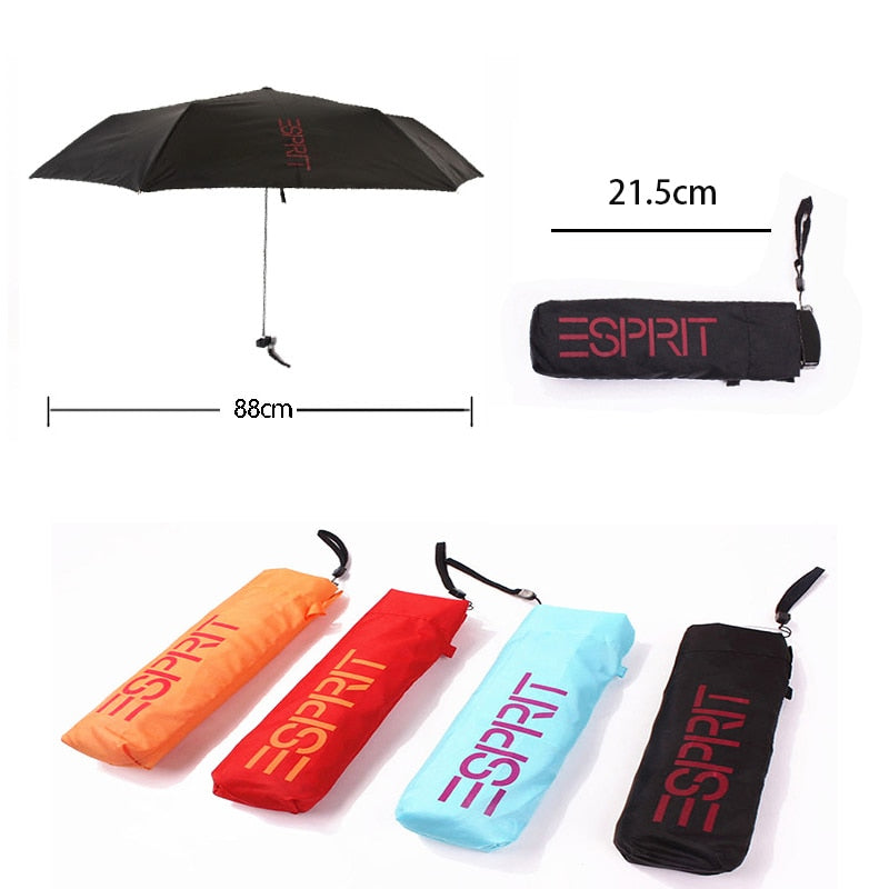 4 Colors Small Pocket Folding Pencil Umbrella Ultra-thin Light Mini Umbrella Rain Women Umbrella for Men Sun Rain Gear Parasol