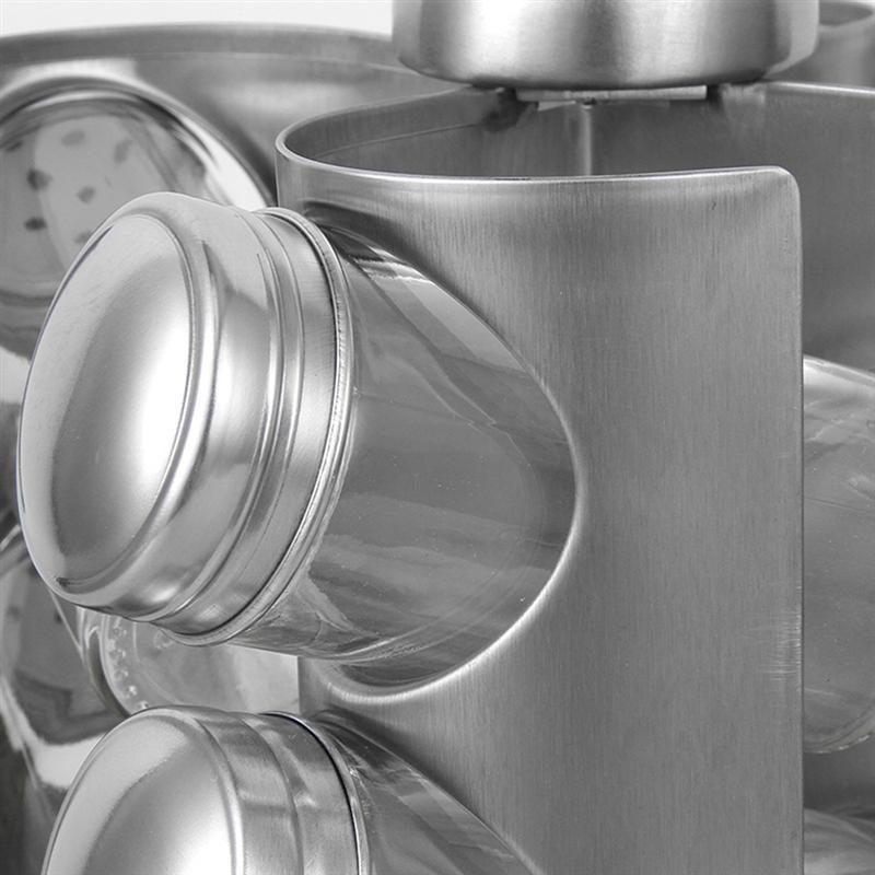 Bouteille d'assaisonnement rotative en acier inoxydable