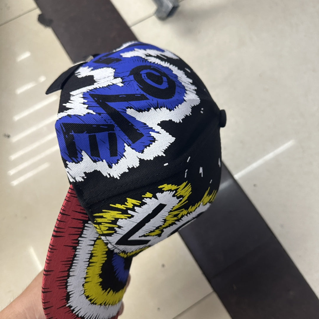 Casquette de Baseball Sportive Respirante en Coton à Lettres Graffiti