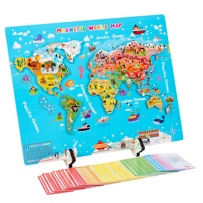 Mappemonde en bois pour enfants