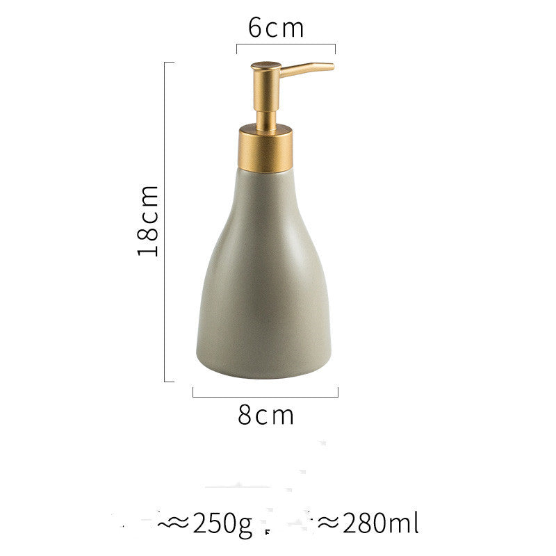 Simple Ceramic Hand Sanitizer Shower Gel Shampoo Moisture Bottle