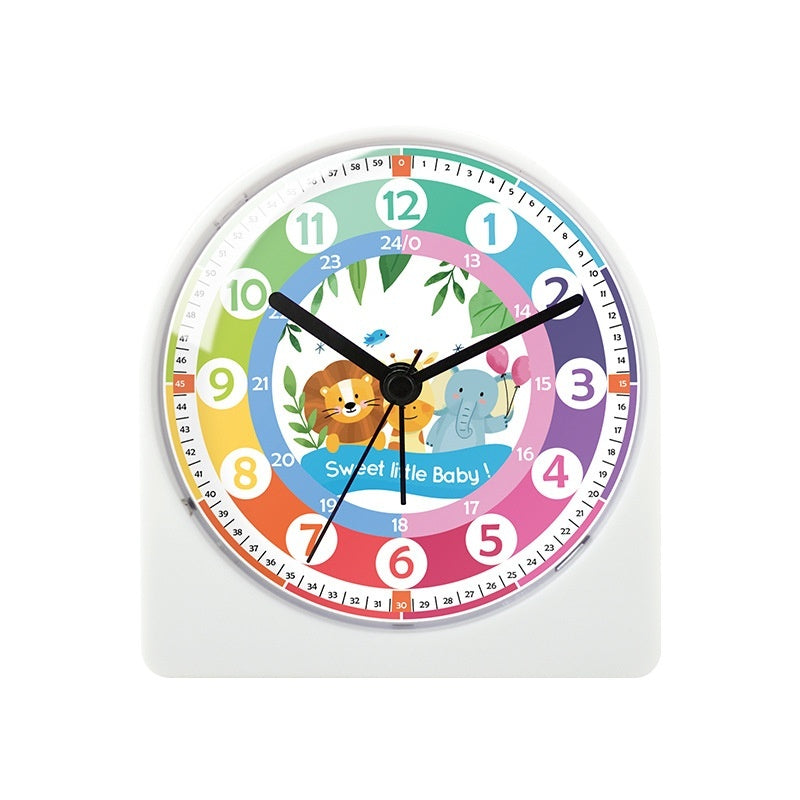 Réveil pour enfants, artefact d'éveil pour étudiants uniquement, style dessin animé muet, veilleuse de chevet pour chambre à coucher