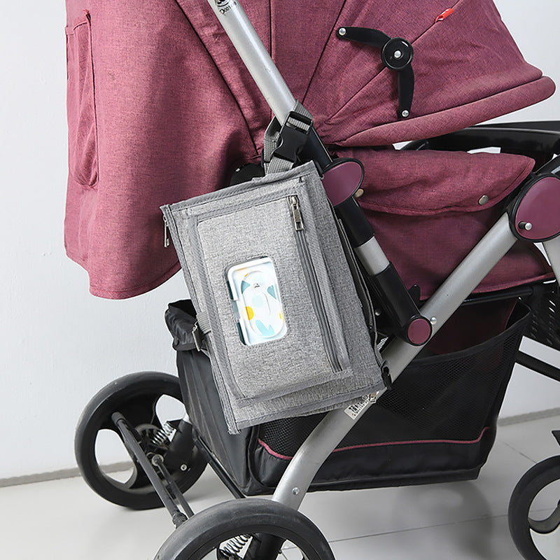Tapis à langer portable pour bébé Sac à couches pliable multifonctionnel pour voyage en extérieur