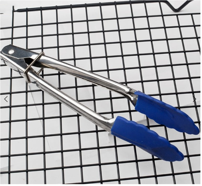 Ustensiles de cuisine en silicone pour salade et barbecue, pince en inox