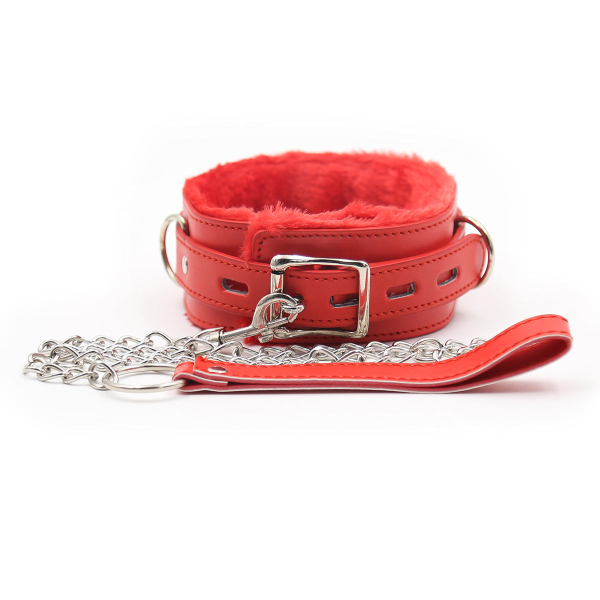 Plush Neck Gaiter, Neck Collar, Dog Leash Buckle, Unisex Neck Chain