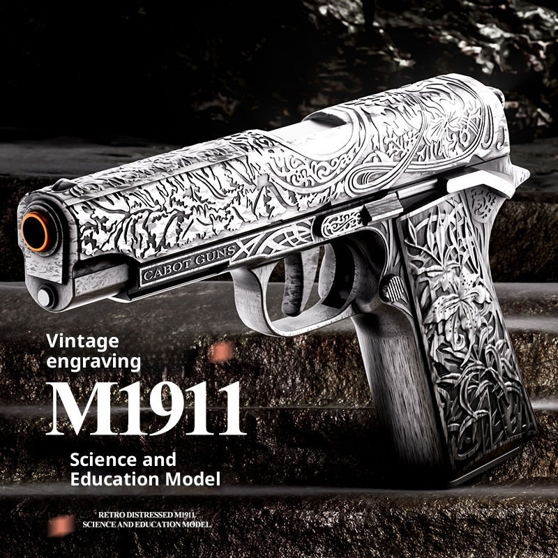 Plastic Retro Carving Throwing Shell Soft Bullet Gun Automatic Toy Gun