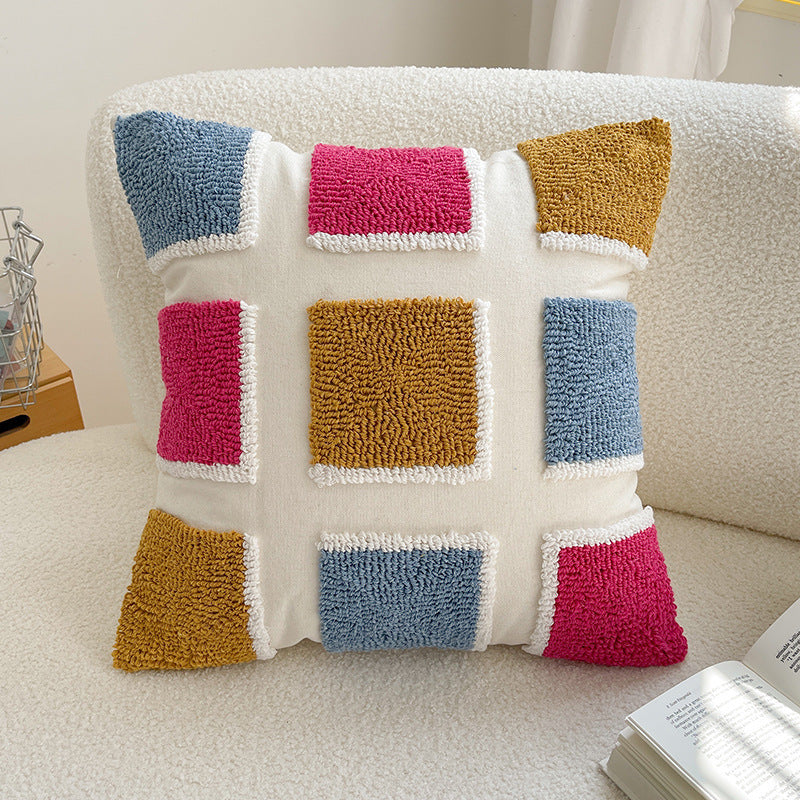 Modern Simple Embroidery Towel Pillowcsae