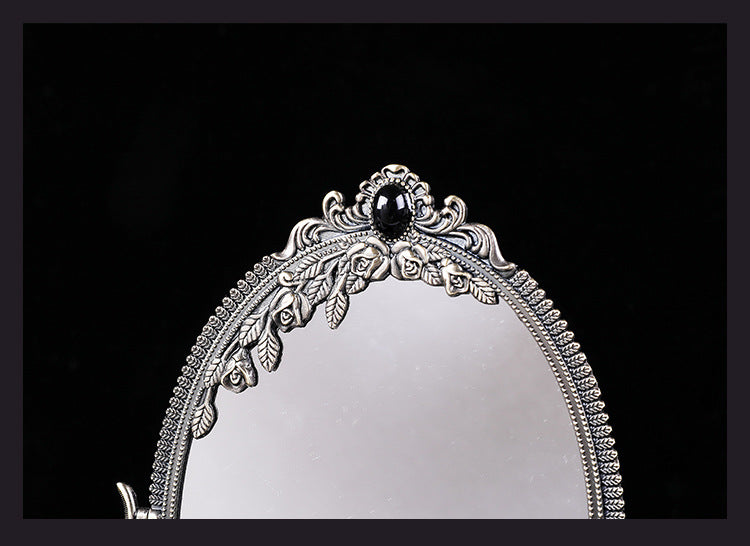 European Metal Reversible Retro Makeup Mirror
