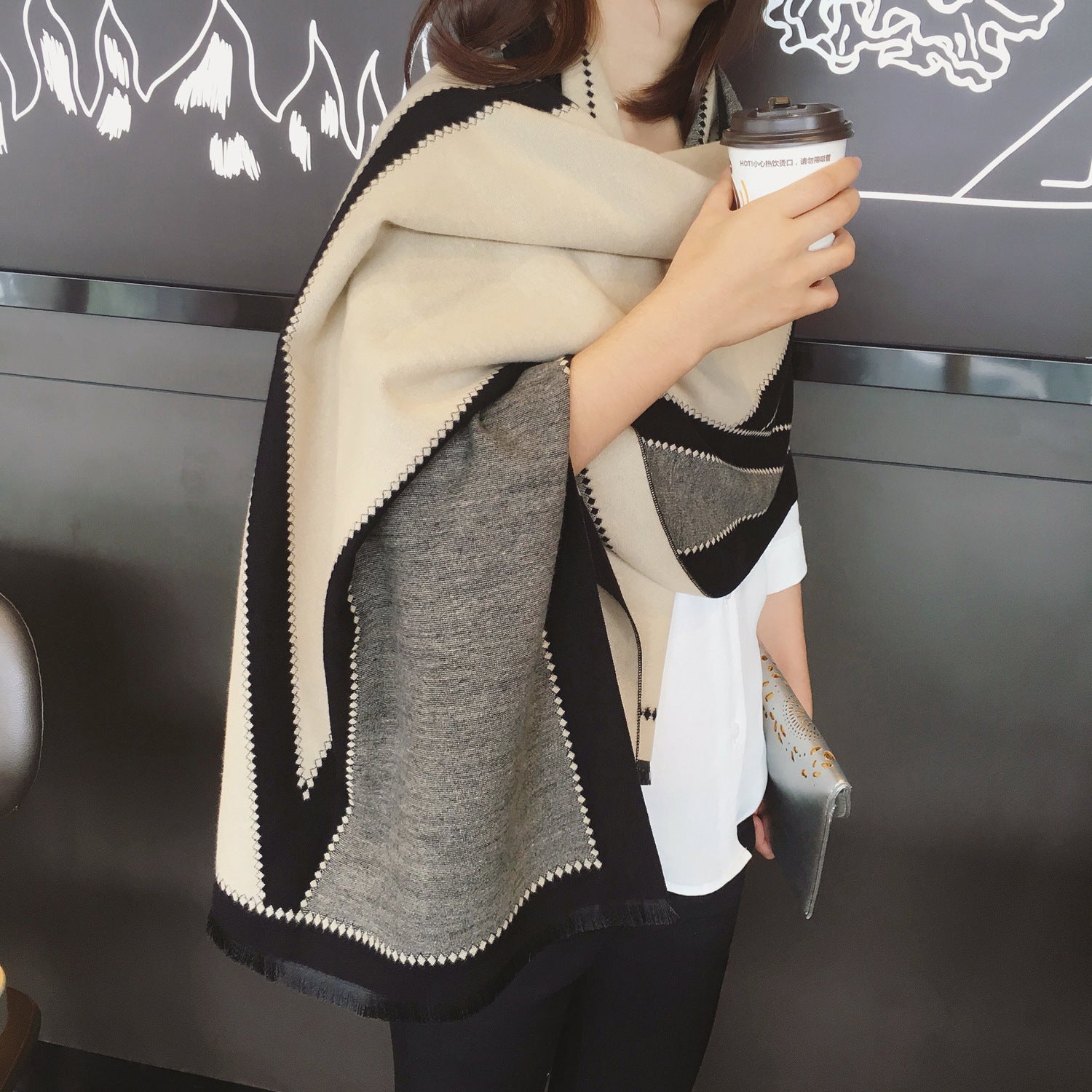 Double-sided Increase Office Dual-use Long Scarf