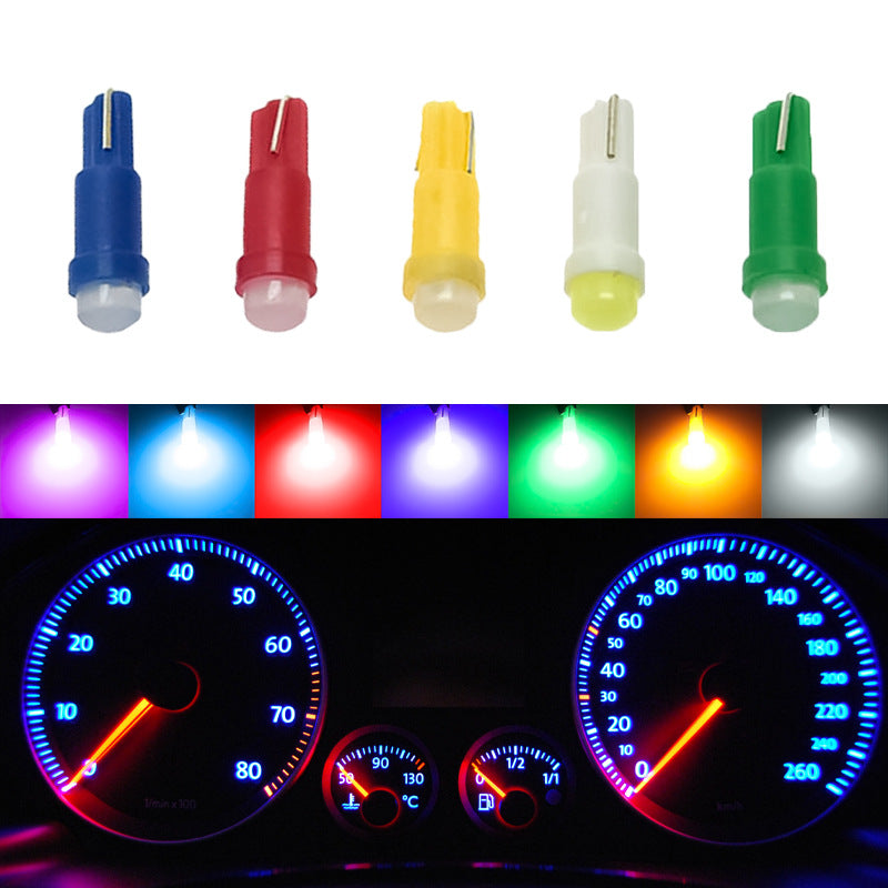 Ampoule de voiture en céramique T5, éclairage d'instrumentation LED, maquillage, T5 1SMD 3D, astigmatisme COB, voyant lumineux