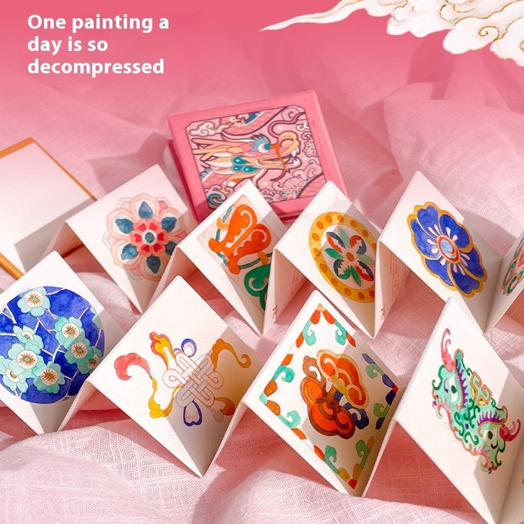 Doudou Book Chinese Style Coloring Decompression Small Picture Book
