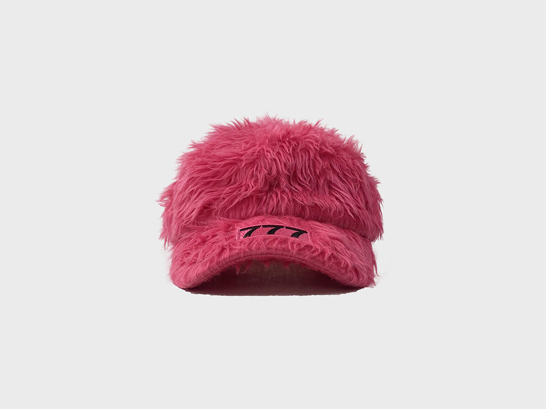 Casquette de baseball en peluche pour femmes, chaude et tendance