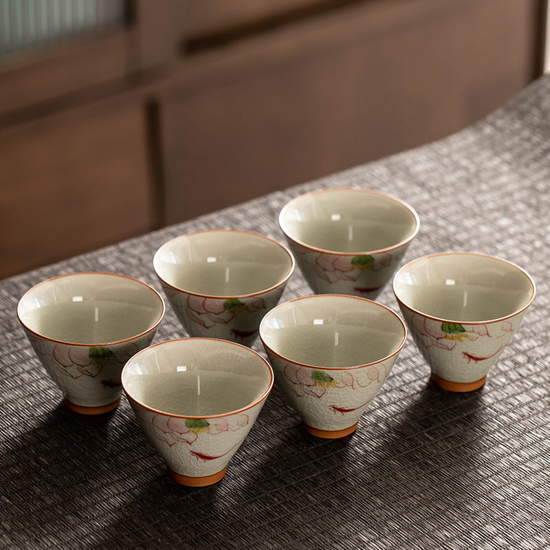 Hand Painted Tea Cup Porcelain Kung Fu Tea Set Teacup Suit