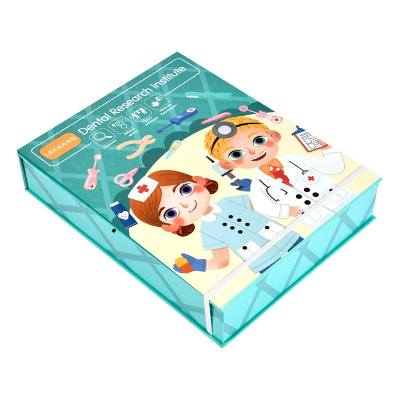 Wooden Children's Simulation Dentist Suit Play House Medical Toys
