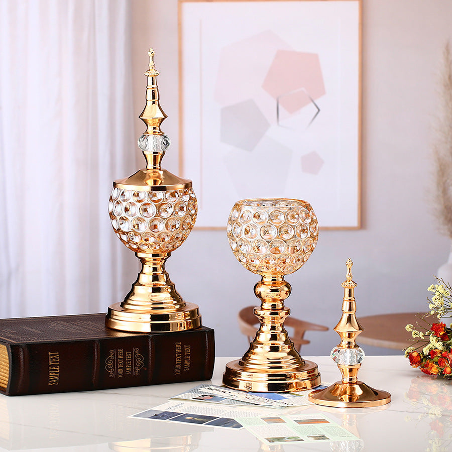 European Creative Crystal Candle Holder Ornaments