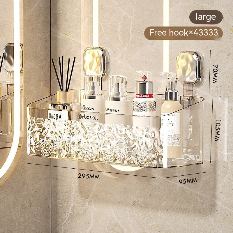 Étagère de toilettes sans perçage pour panier de rangement mural de salle de bain