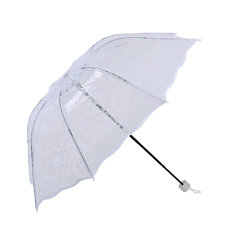 Parapluie pliant en dentelle, parapluie ultra-épais respectueux de l'environnement