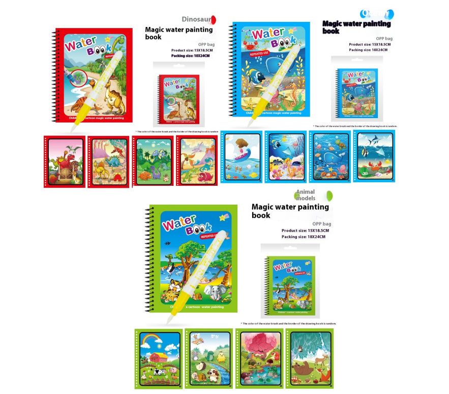 Livre de peinture magique à l'eau bricolage pour enfants Livre de peinture créative à l'eau magique