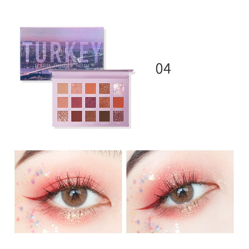 Palette de fards à paupières de voyage, couleur terre, usage quotidien