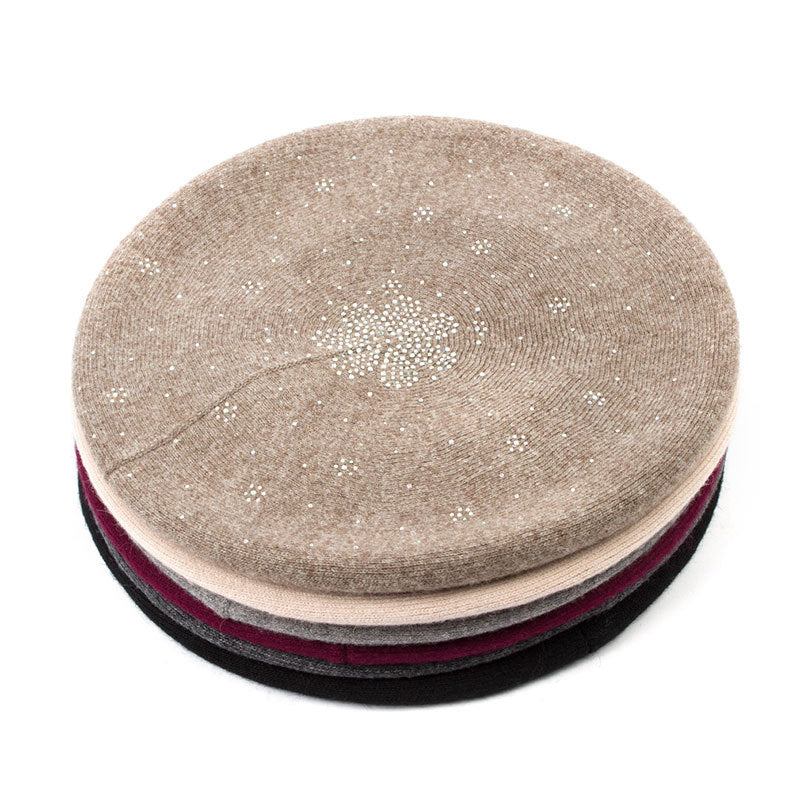 Solid Color Versatile Sequin Knit Bud Hat