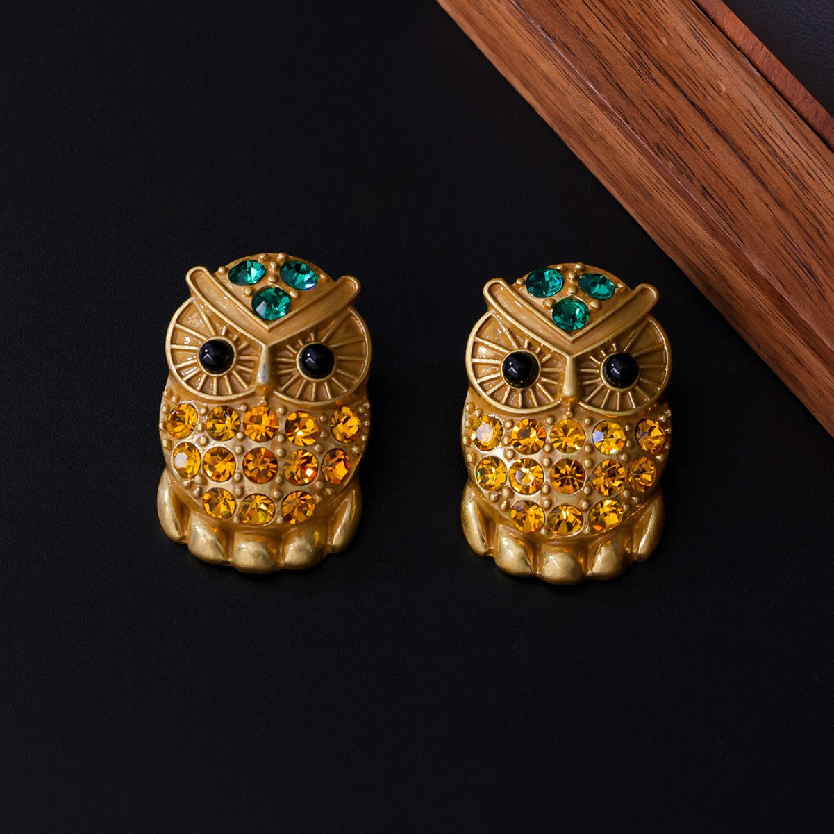 Boucles d'oreilles hibou Boucles d'oreilles tridimensionnelles Boucles d'oreilles émaillées animaux de l'industrie lourde
